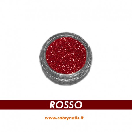 POLVERE GLITTER UNGHIE - COLORE ROSSO
