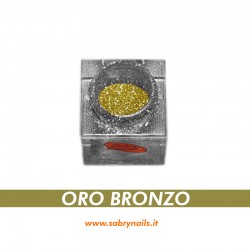 POLVERE GLITTER UNGHIE - COLORE ORO BRONZO