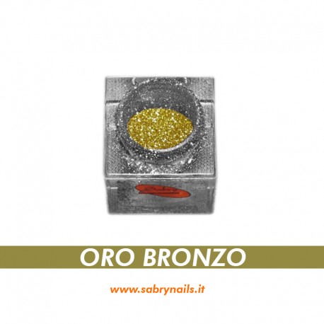 POLVERE GLITTER UNGHIE - COLORE ORO BRONZO